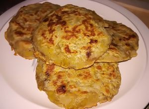 Una foto de Tortitas de plátano y pan