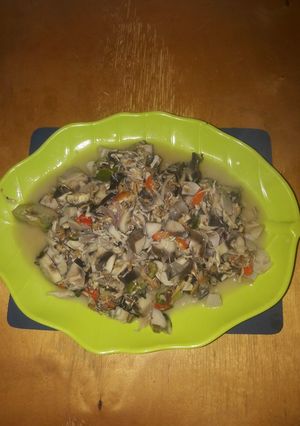 Foto resep Tumis jantung pisang teri pedas