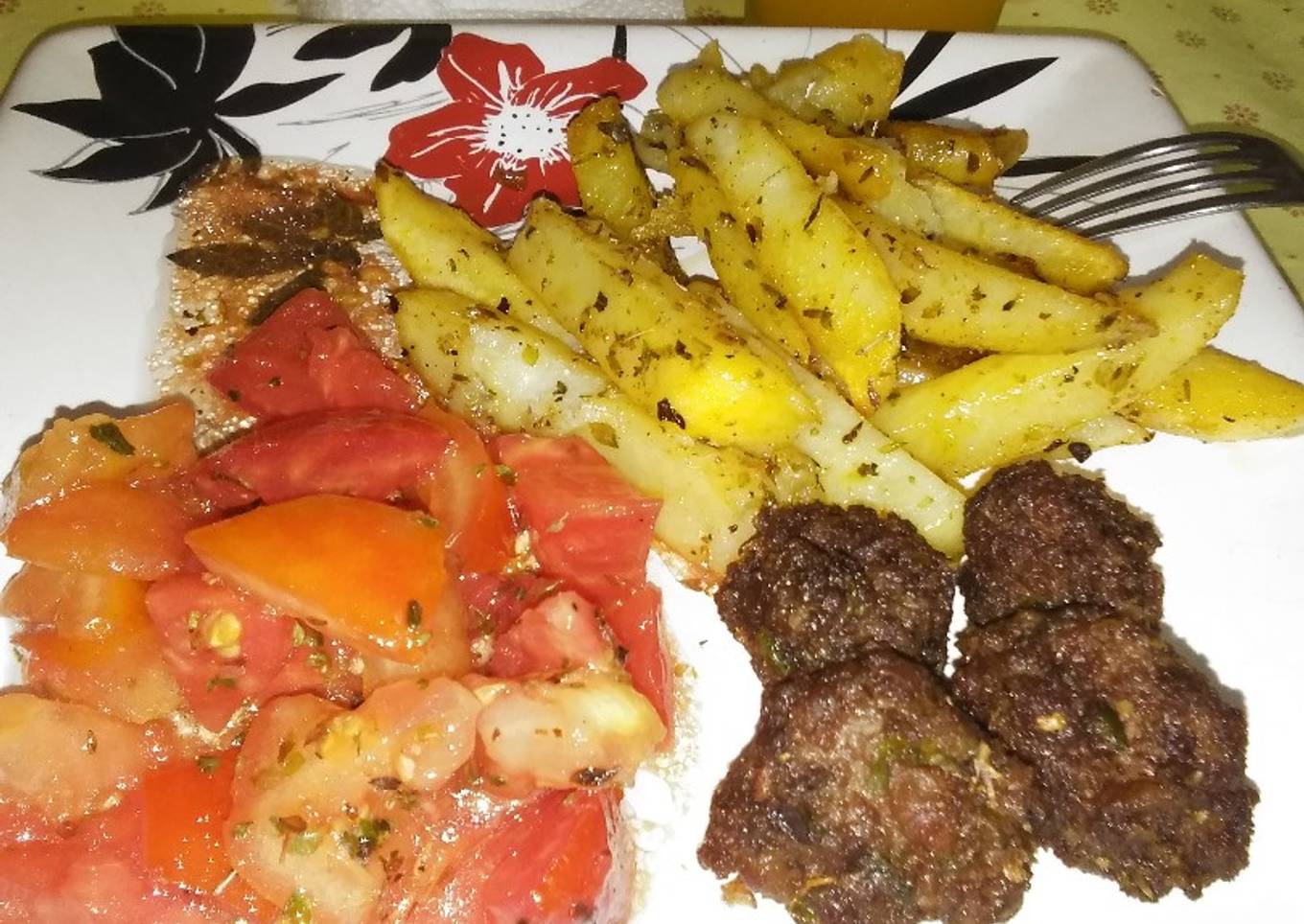 🤗Albóndigas con papas al horno!!!🤗