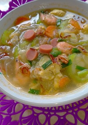 Foto resep Sup oyong bihun