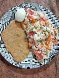 Ensalada súper fresca!! Arroz, zanahoria, arveja y tomate