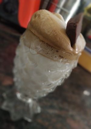 A picture of Dalgona coffee.