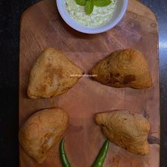 Punjabi style Samosa A picture of Punjabi style Samosa.