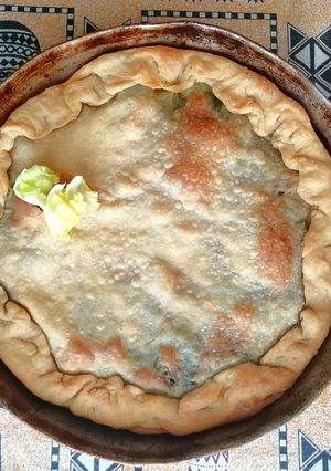 A picture of Lettuce and Green Olive Calzone from Puglia.