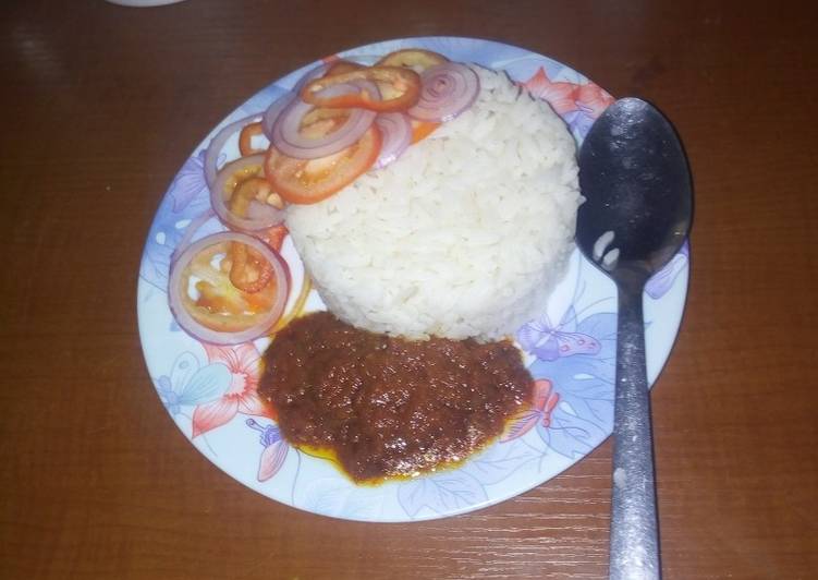 Rice and stew