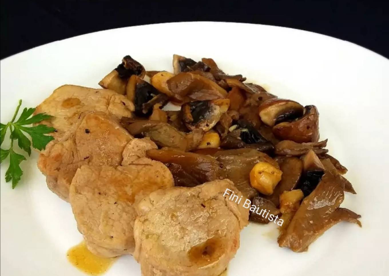 Solomillo de cerdo con setas