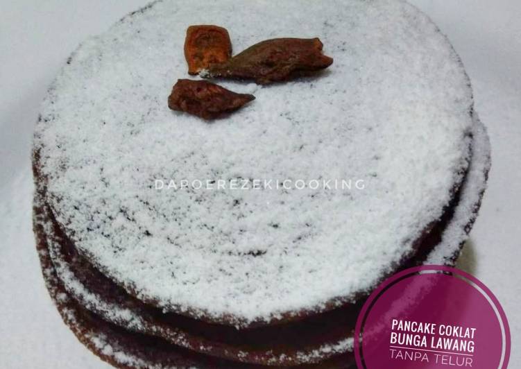 Pancake Coklat Bunga Lawang Tanpa Telur