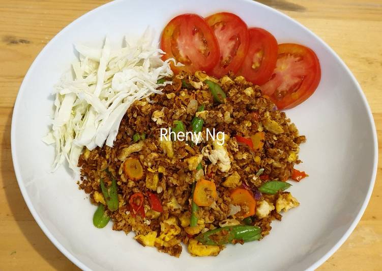 Nasi goreng tanpa nasi (Oatmeal) / Nasgor Sehat