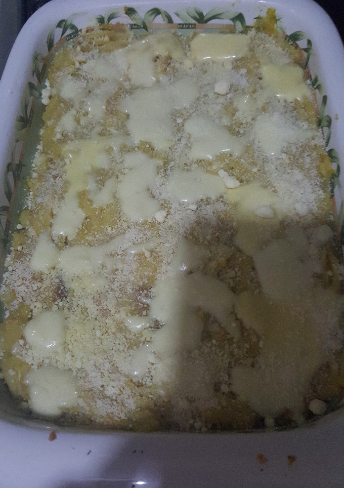 Una foto de Pastelón de plátanos maduros y papas