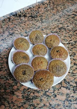 صورة لوصفة كب كيك بالشوفان والعسل والقهوة☕