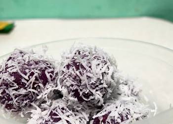 Resep Baru Klepon tepung beras ubi ungu Enak Sederhana