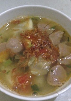 Foto resep Sop sayur bakso