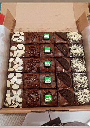 Foto resep Fudgy brownies shiny crust