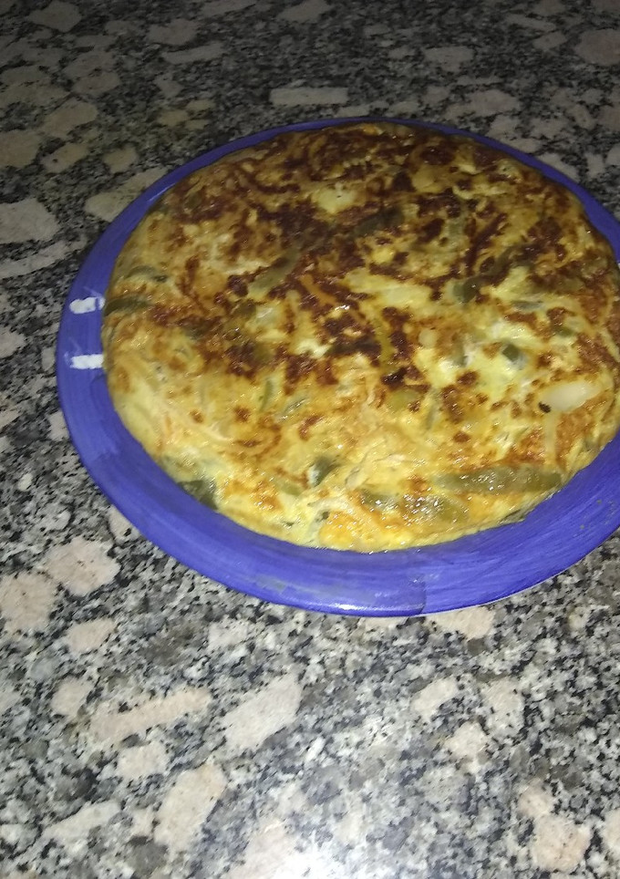 Una foto de Tortilla de pimientos "multicolor"