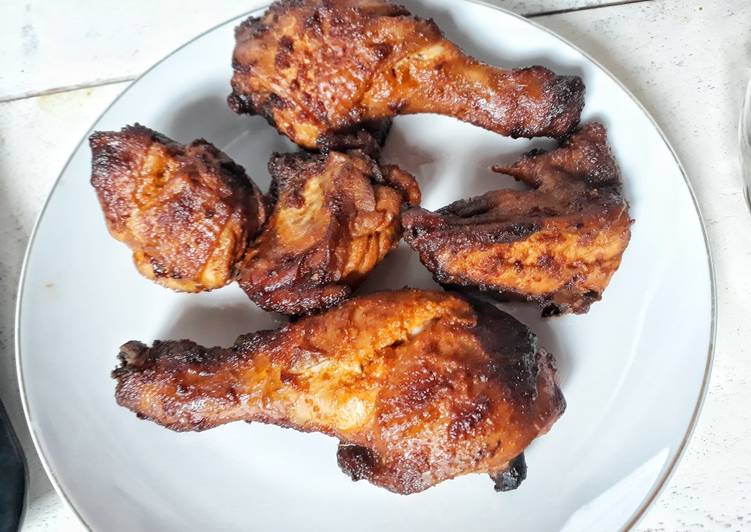 Langkah Mudah untuk Membuat Ayam bakar oven pedas manis ala mimi Shidqya, Menggugah Selera