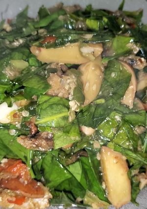 Foto resep Oseng jengkol+ikan asin+daun melinjo