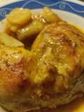 Pollo Asado en Salsa de Mandarina con Papas al Pimentón de La Vera