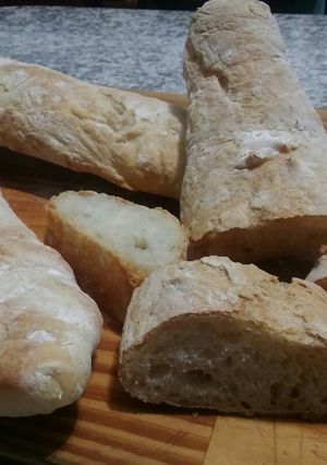 Una foto de Pan baguette sin amasado