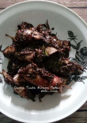 Foto resep Cumi Tinta Hitam Pedas