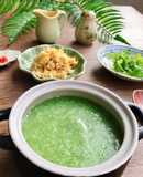 Cháo rau bó xôi và tàu hũ ki