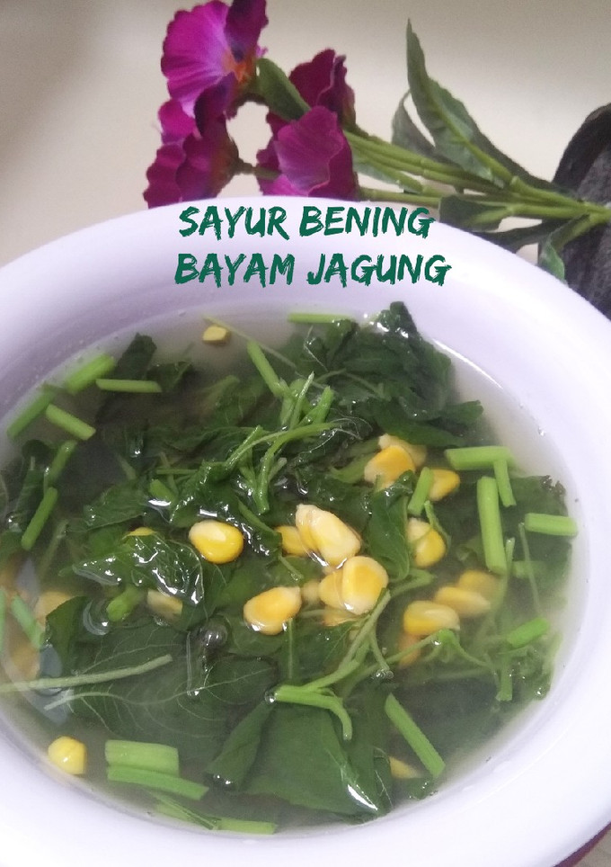 Foto resep Sayur Bening Bayam Jagung