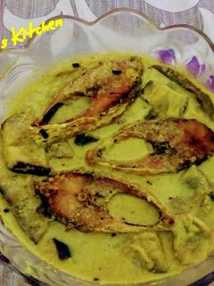 ইলিশ মাছের বেগুন দিয়ে ঝোল(ilish macher begun diye jhol recipe in Bengali) রেসিপির প্রধান ছবি