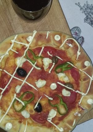 صورة لوصفة بيتزا بدون حليب 🍕🥛