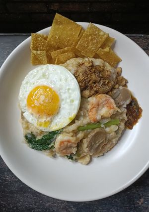 Foto resep Bubur Goreng Udang