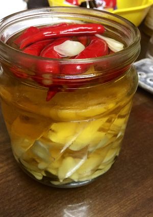 Hình của món Giấm tỏi ớt.