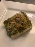 Pesto-crusted cod