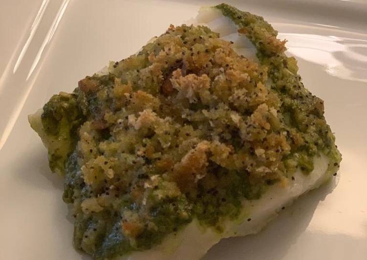 Recipe of Ultimate Pesto-crusted cod