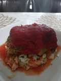 Mama's Stuffed Cabbage Over Mashed Potatoes