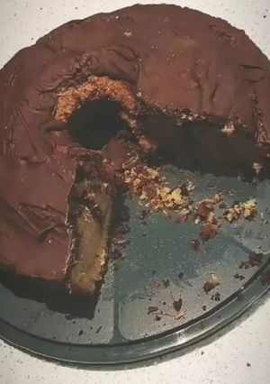 Φωτογραφία της συνταγής Κλασικό κέικ με σοκολάτα και γλάσο σοκολάτας