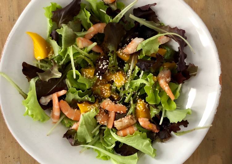 La Délicieuse Recette du Salade de crevettes et mangues