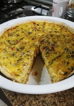 Una foto de Tarta de vegetales y queso