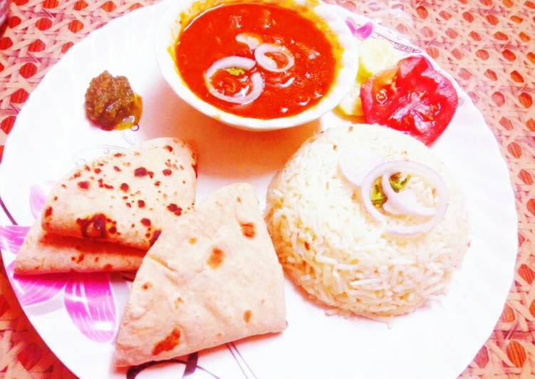 Rajma masala and zeera rice