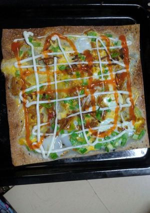 Hình của món Bánh tráng nướng.