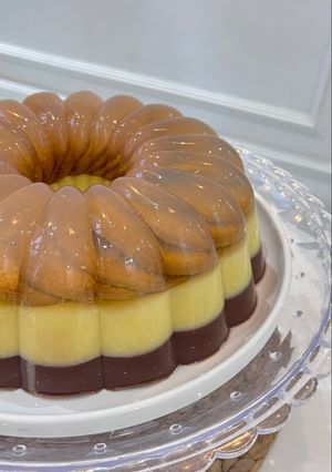Foto resep Puding Lapis Biskuit Marie