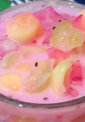Foto resep Es buah naga