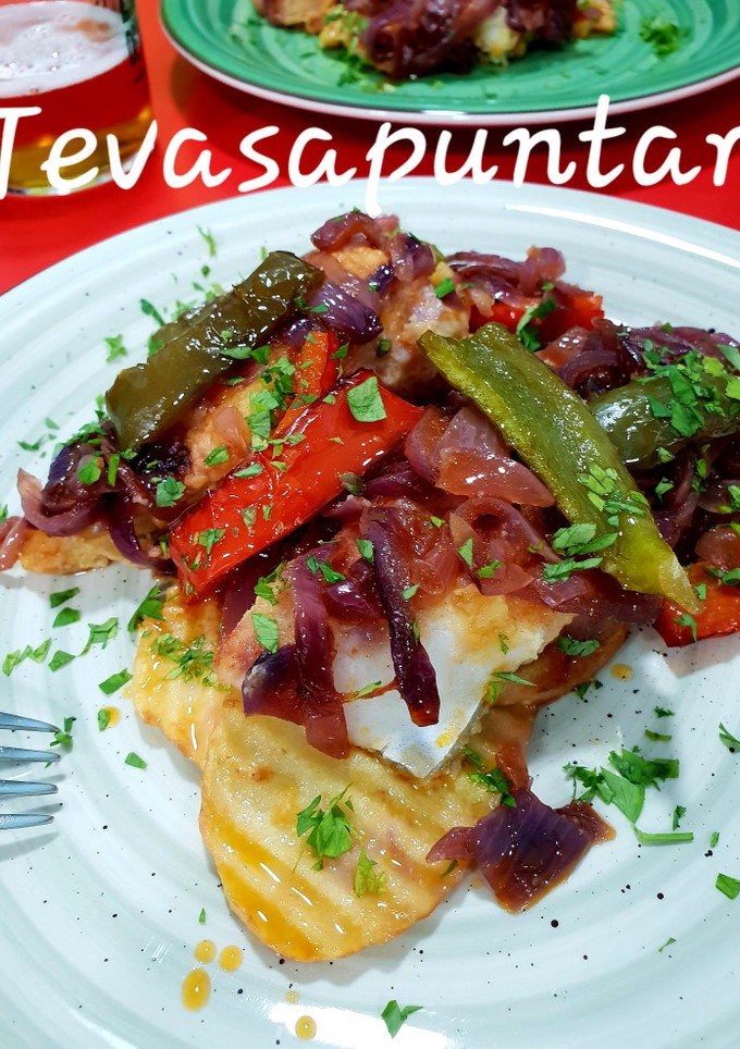 Una foto de Bacalao a la portuguesa 🌶 🐟 🌶