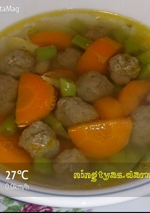 Foto resep Sup wortel bola daging
