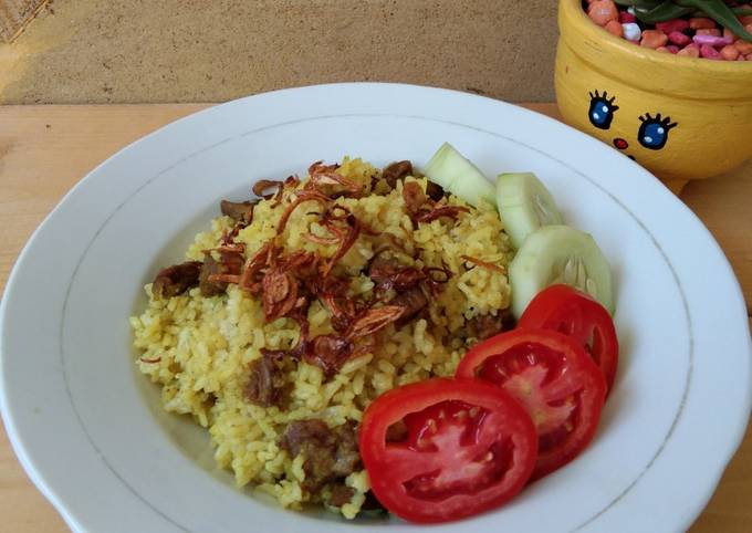 Standar Resep enak bikin Nasi Kebuli Kambing Magic Com yang enak