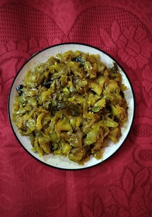 A picture of Cabbage thoran(Kerala style).