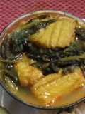 লাই পাতা দিয়ে শিং মাছ রান্না