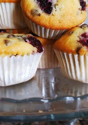 Foto de Muffins de Framboesas e Pepitas de Chocolate