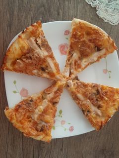 عکسی از دستور پیتزا مرغ