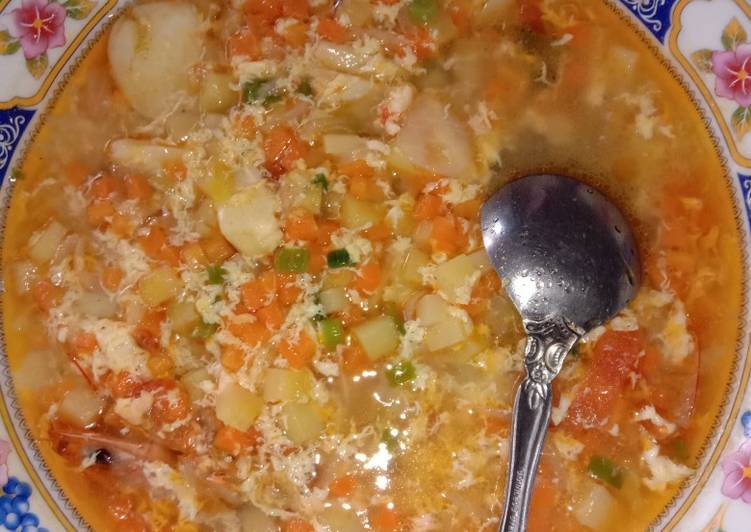 Sup udang wortel dan kentang (Mpasi 1 tahun)