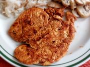 Una foto de milanesa de pollo saludable