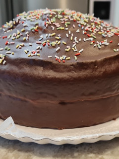 Una foto de Pastel de mermelada y chocolate