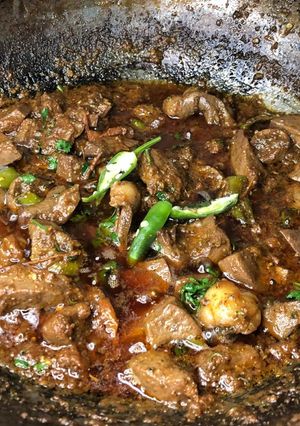 A picture of Mutton kaleji.